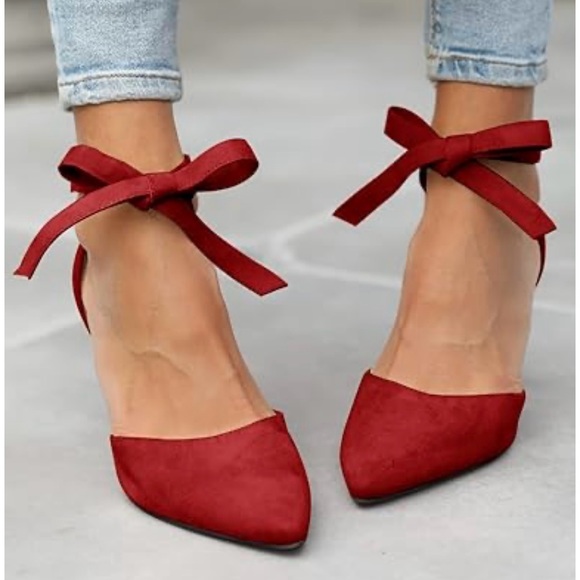 None Shoes - Red Heals Women’s Size 6 fit like 6.5